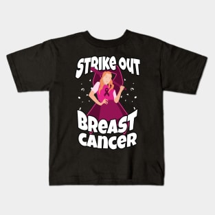 Strike out breast cancer awareness baseball fighters Kids T-Shirt